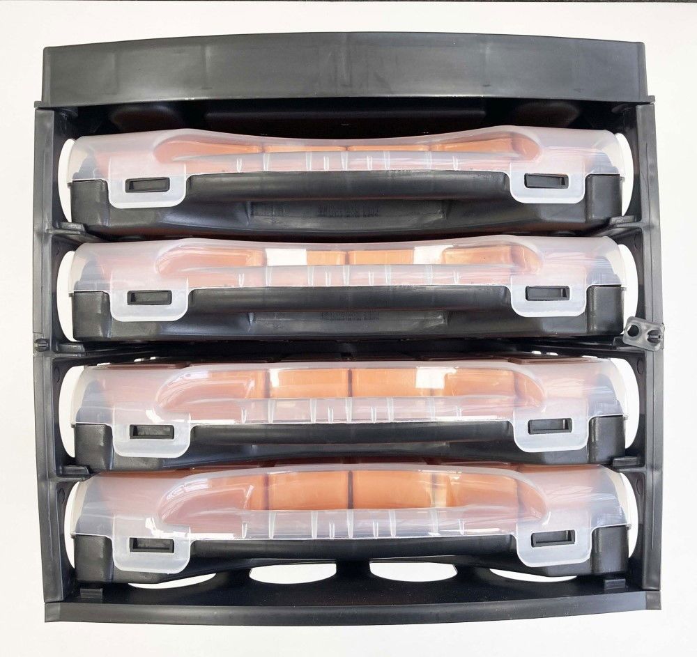 ORGANISER SET 4 TRAY POLY WITH REMOVABLE INNER COMPARTMENTS - TOOLZONE KDPTB098 - Image 2