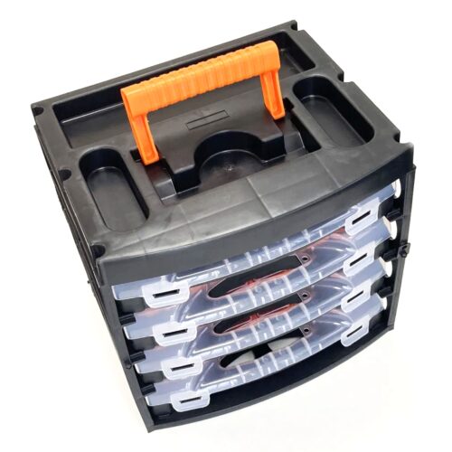 ORGANISER SET 4 TRAY POLY WITH REMOVABLE INNER COMPARTMENTS – TOOLZONE KDPTB098