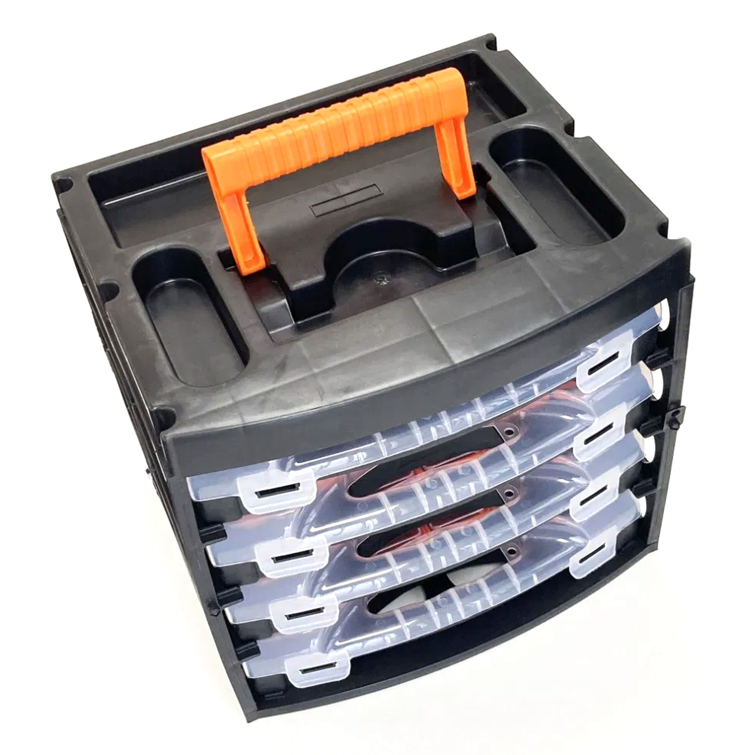 ORGANISER SET 4 TRAY POLY WITH REMOVABLE INNER COMPARTMENTS - TOOLZONE KDPTB098