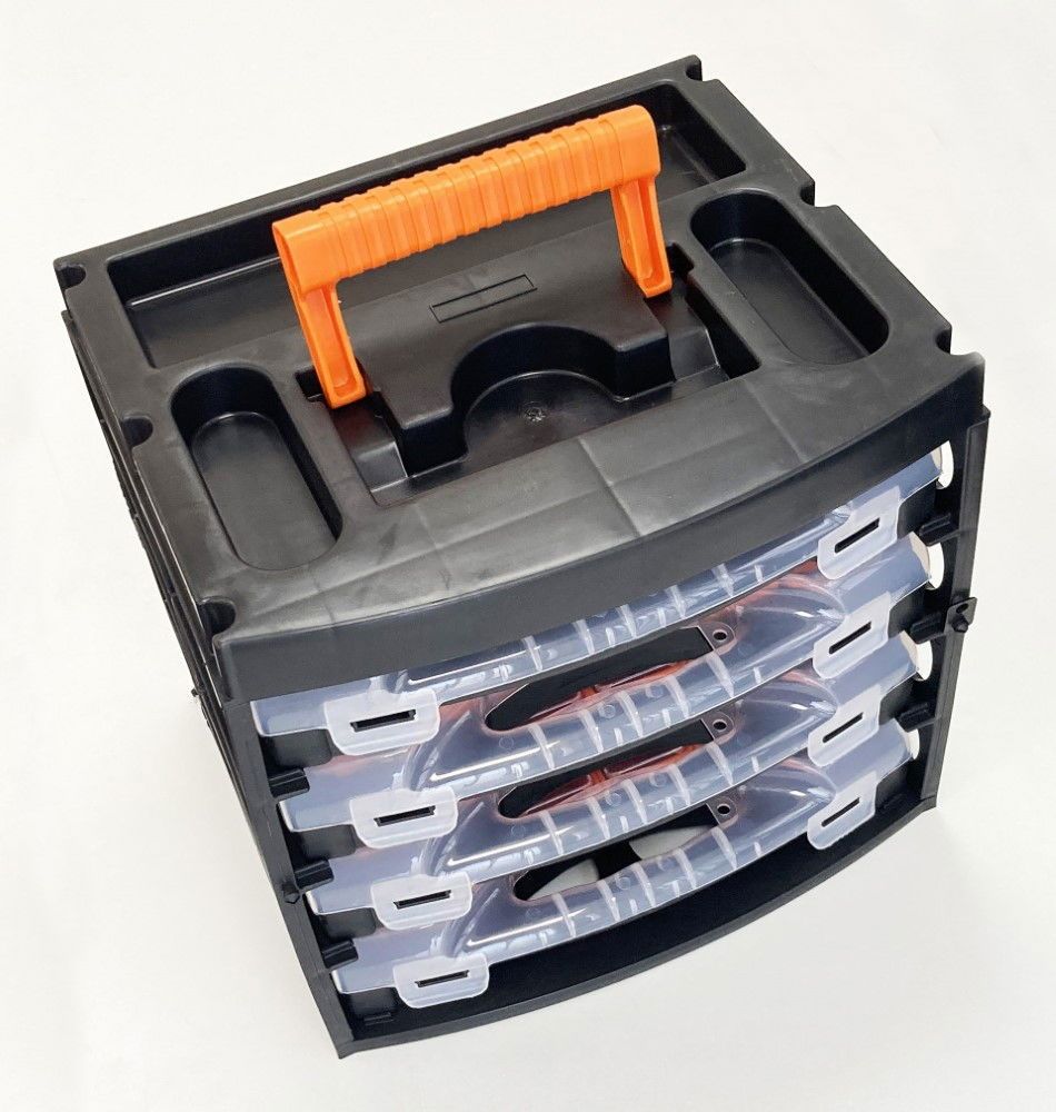 ORGANISER SET 4 TRAY POLY WITH REMOVABLE INNER COMPARTMENTS - TOOLZONE KDPTB098 - Image 4