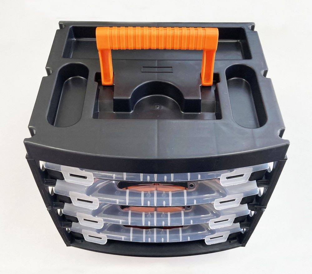 ORGANISER SET 4 TRAY POLY WITH REMOVABLE INNER COMPARTMENTS - TOOLZONE KDPTB098 - Image 5