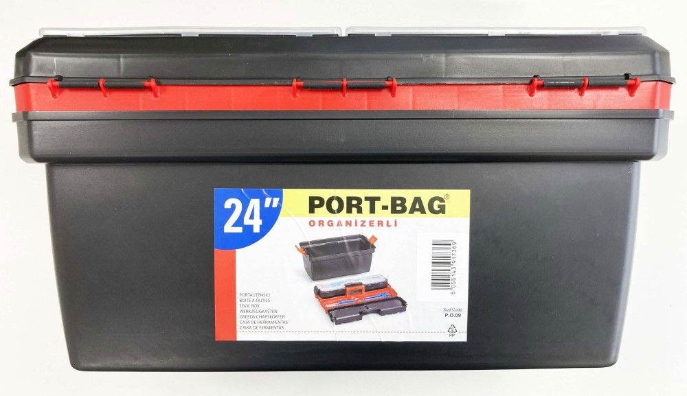 TOOLBOX MAESTRO 24" WITH ORGANISER LIDS AND CARRY TRAY - TOOLZONE KDPTB097 - Image 2