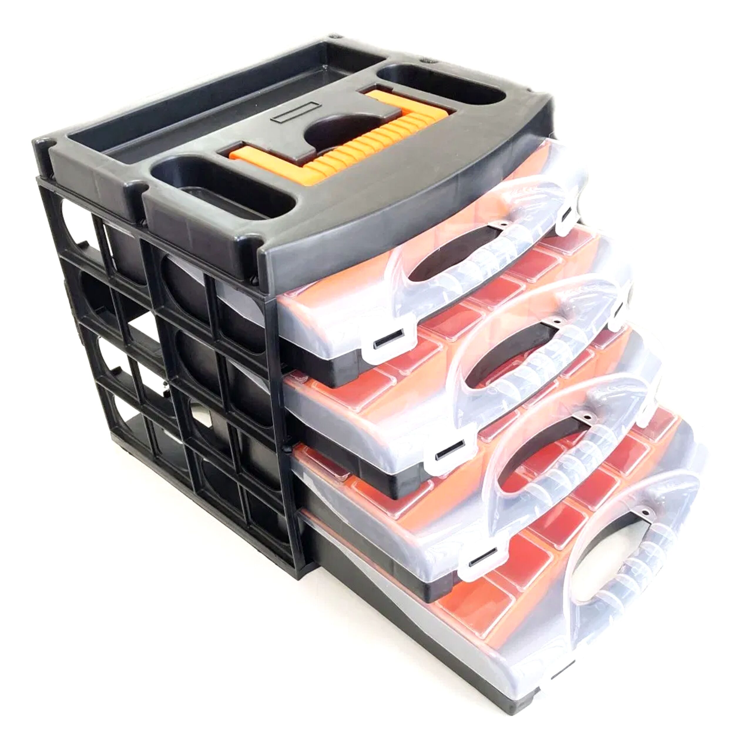 ORGANISER SET 4 TRAY POLY WITH REMOVABLE INNER COMPARTMENTS - TOOLZONE KDPTB098 - Image 7