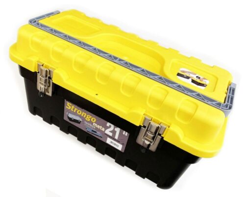 TOOLBOX STRONGO 21″ HEAVY DUTY WITH METAL CLASPS AND CARRY TRAY – TOOLZONE KDPTB087