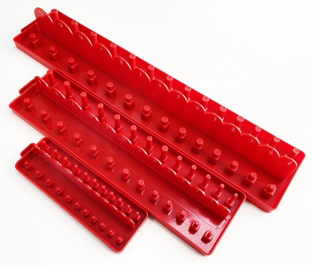 SOCKET HOLDER SET 3 PIECES ABS AF IMPERIAL RED - TOOLZONE KDPSS214 - Image 3