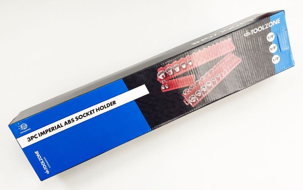 SOCKET HOLDER SET 3 PIECES ABS AF IMPERIAL RED - TOOLZONE KDPSS214 - Image 4