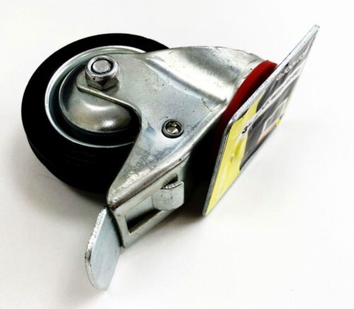 CASTOR SWIVEL WITH BRAKE 3″ 45kg PLATE 74x60mm – TOOLZONE KDPRM031