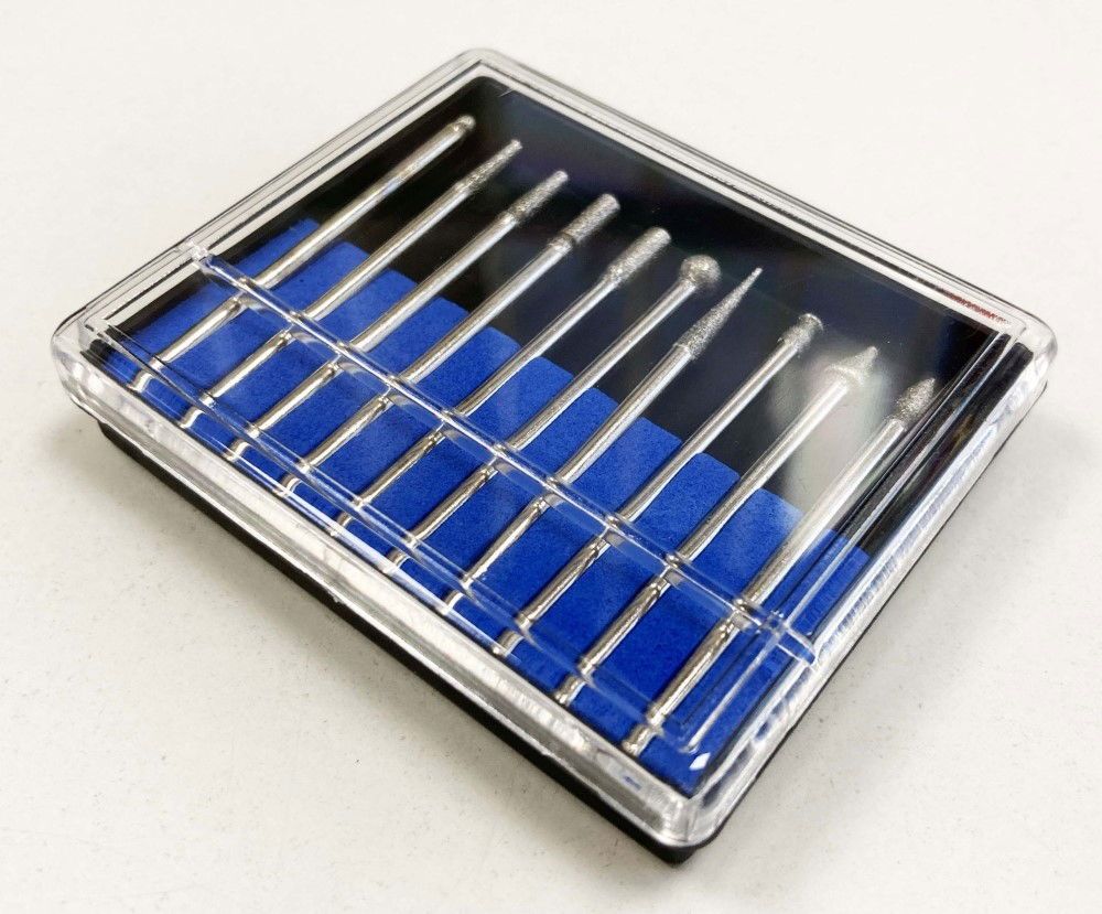 DEBURRING AND ENGRAVING SET 10pc 50GRIT DIAMOND 2.35mm SHANK - TOOLZONE KDPHB264 - Image 5