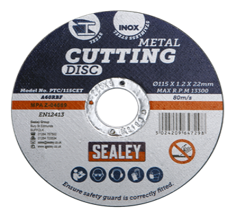 115×1.2×22.2 EACH > GRINDER, GRINDING, DISCS, CUTTER, DISC, METAL