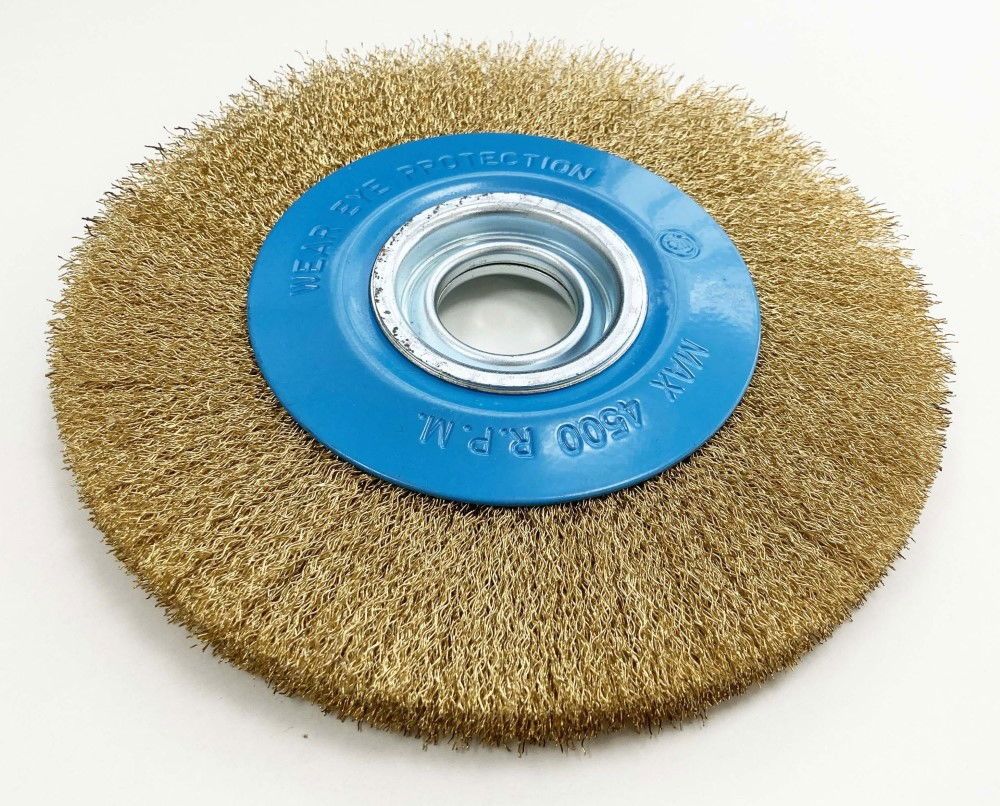 WIRE WHEEL 8" FOR BENCH GRINDER 32mm HOLE WITH BORE ADAPTORS - TOOLZONE KDPPW009 - Image 3