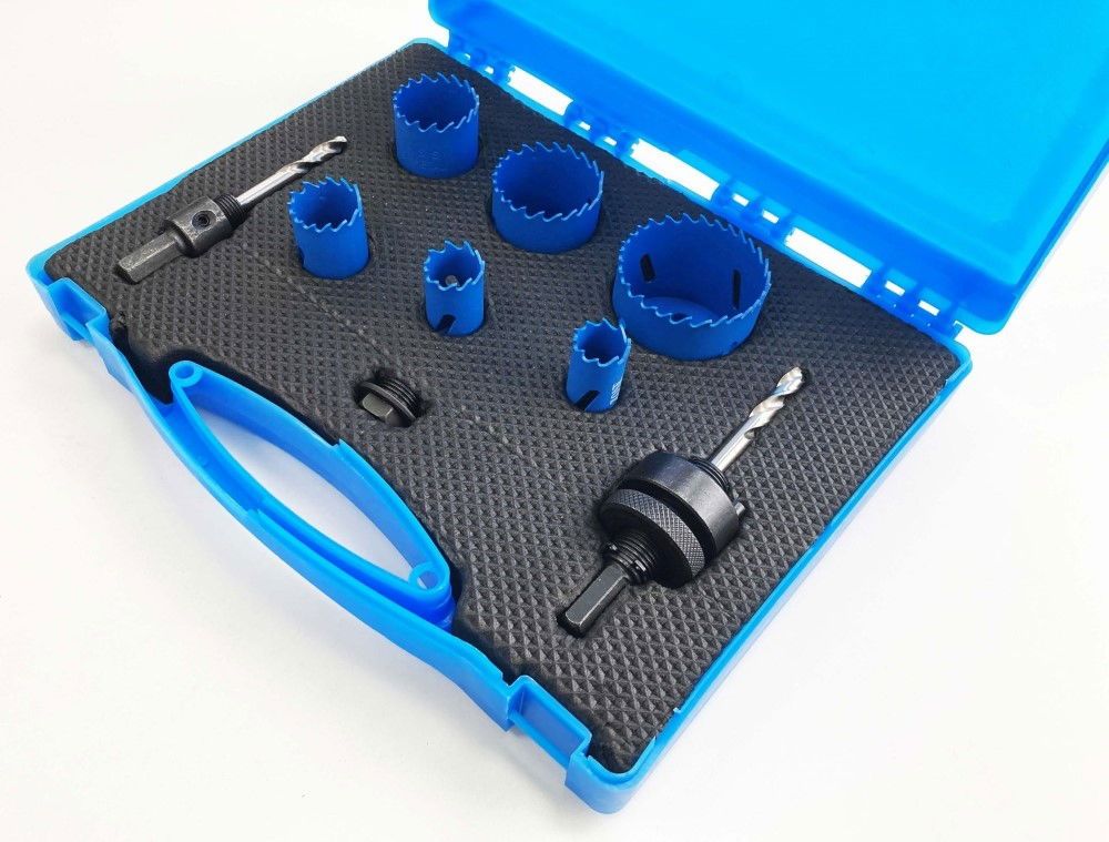 HOLE SAW SET ELECTRICIANS 9pc HSS M3 SIZES 18-51mm - TOOLZONE KDPHS028 - Image 5