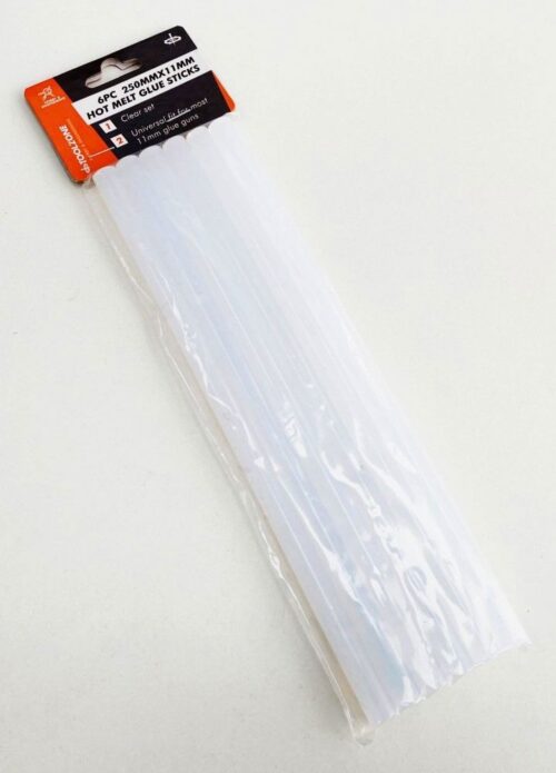 GLUE STICKS 6 PIECES 250 x 11mm FOR HOT MELT GLUE GUNS – TOOLZONE KDPGG006