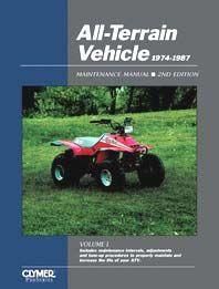 MANUAL ALL-TERRAIN 74-87, CLYMER M012, ATV12