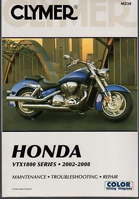 MANUAL Honda VTX1800 SERIES, CLYMER M230 REPAIR Maintenance