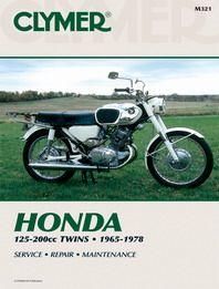 MANUAL Honda 125-200cc Twins, CLYMER M321 REPAIR Maintenance