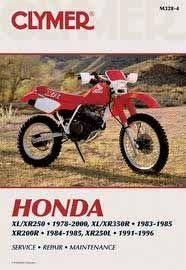 MANUAL XR250 78-89 XL250S, CLYMER