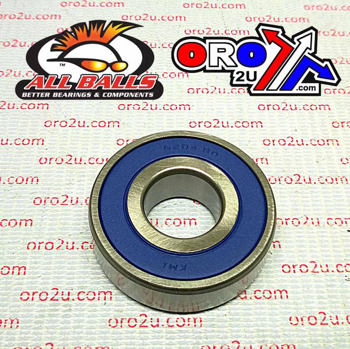 BEARING HD CUSTOM WHEEL, ALLBALLS 6204-2RS-3/4 19x47x14