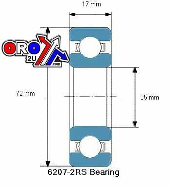 BEARING 6207 2RS 35x72x17 - Image 2