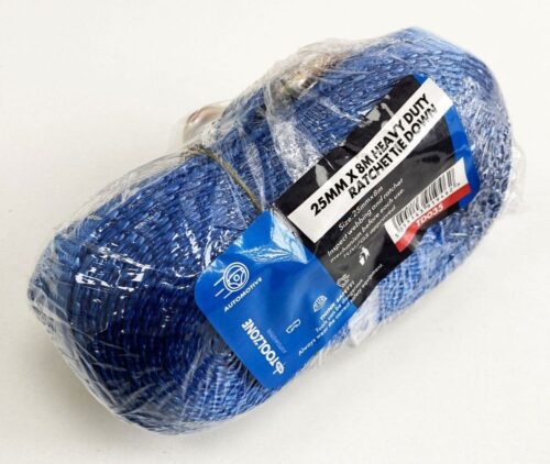 HEAVY DUTY RATCHET TIE DOWN 1″ x 8m 400kg CAPACITY – TOOLZONE KDPTD035