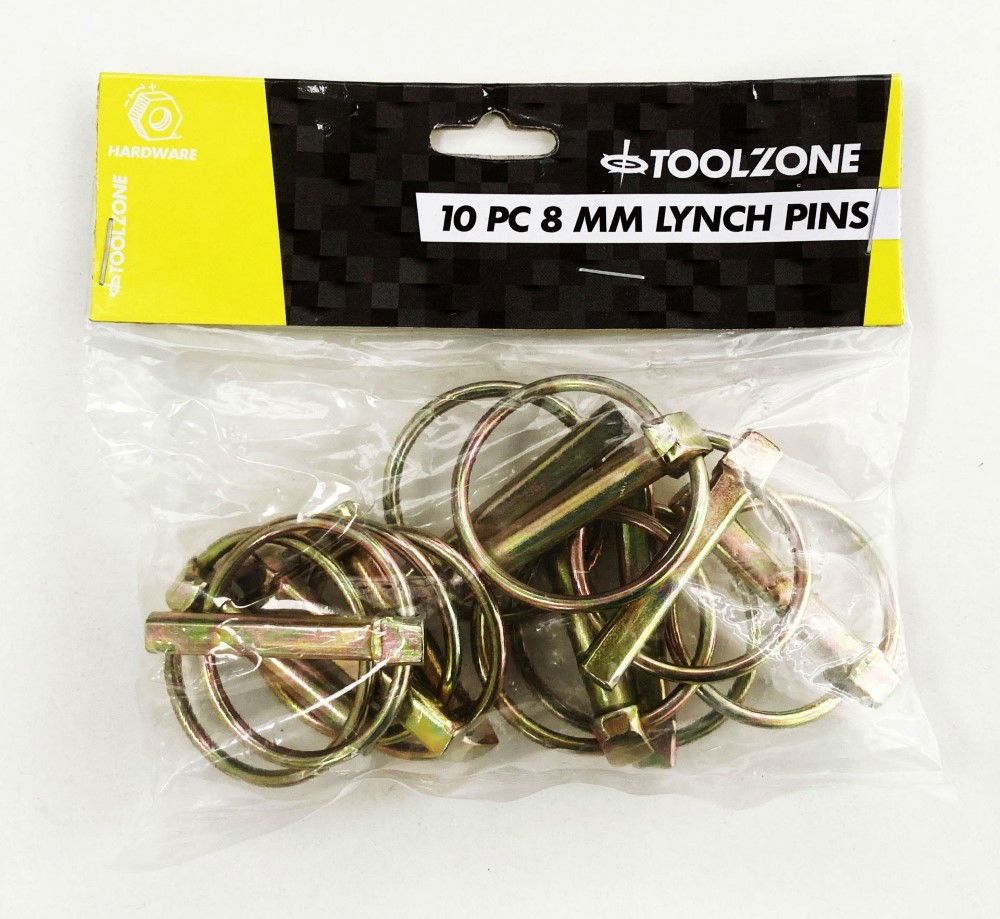 LINKAGE PIN SET 10pc 8mm GALVANISED - TOOLZONE KDPHW164 - Image 2