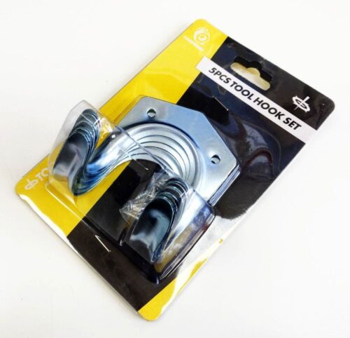 TOOL HOOK SET 5pc 75mm HEIGHT WITH FIXINGS – TOOLZONE KDPHW154
