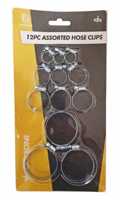 HOSE CLIPS ASSORTED SET 12pc 6-51mm – TOOLZONE KDPHW067