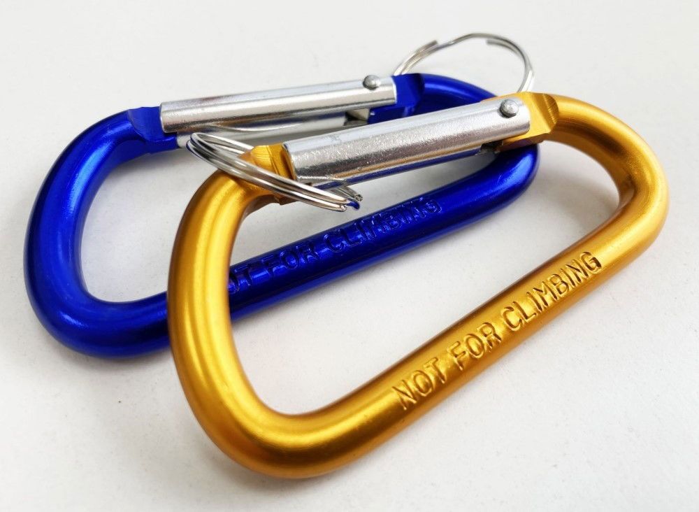 ALUMINIUM SPRING LINK SET 2pc 40x75mm WITH KEY LOOPS ORANGE BLUE - TOOLZONE KDPHW065 - Image 2