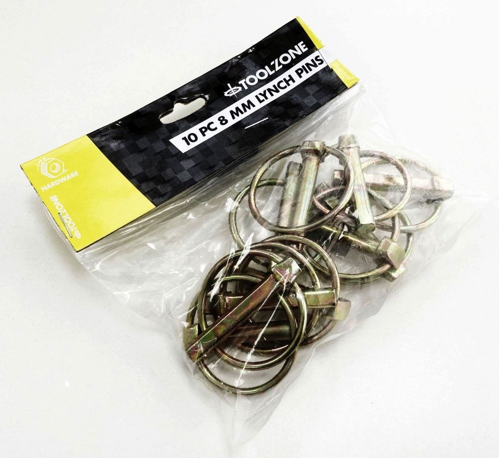 LINKAGE PIN SET 10pc 8mm GALVANISED - TOOLZONE KDPHW164 - Image 4