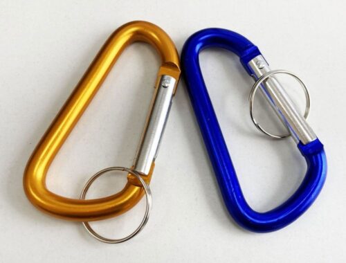 ALUMINIUM SPRING LINK SET 2pc 40x75mm WITH KEY LOOPS ORANGE BLUE – TOOLZONE KDPHW065