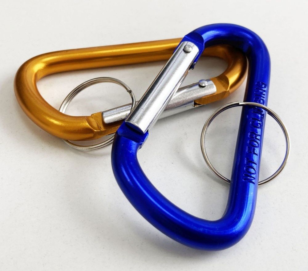 ALUMINIUM SPRING LINK SET 2pc 40x75mm WITH KEY LOOPS ORANGE BLUE - TOOLZONE KDPHW065 - Image 4