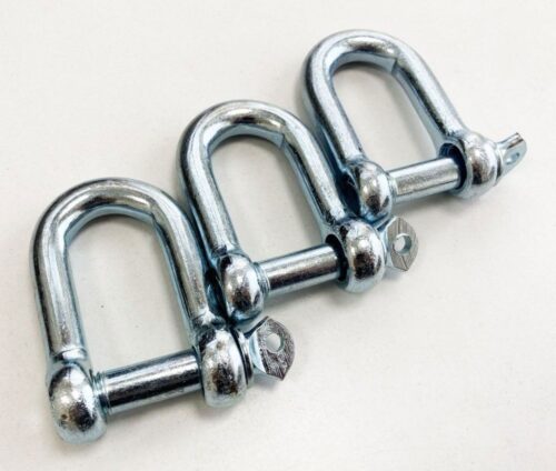 D SHACKLES 3pc 12mm ZINC PLATED FORGED STEEL – TOOLZONE KDPHW001