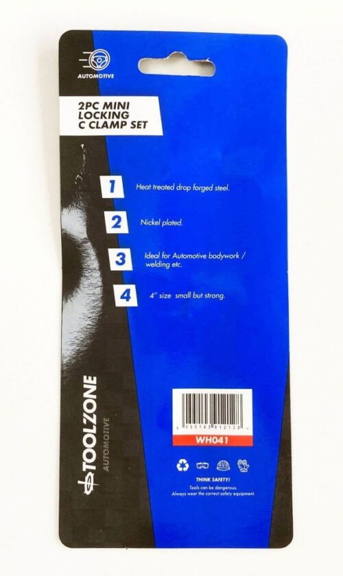 LOCKING C CLAMP SET MINI 2 PIECE 4″ – TOOLZONE KDPWH041