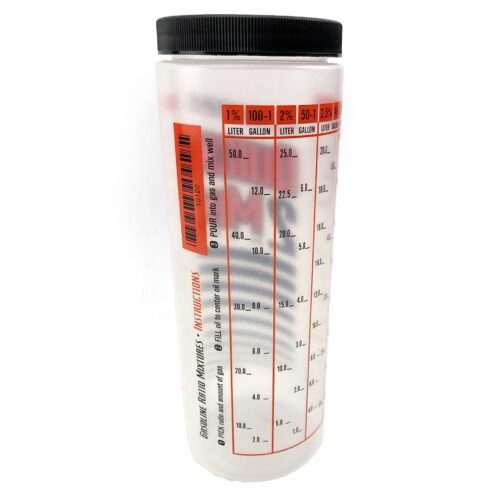 OIL BOTTLE QUICK MIX WITH LID, 2 STROKE MIXER BOTTLE, RATIOS QUICK MIX