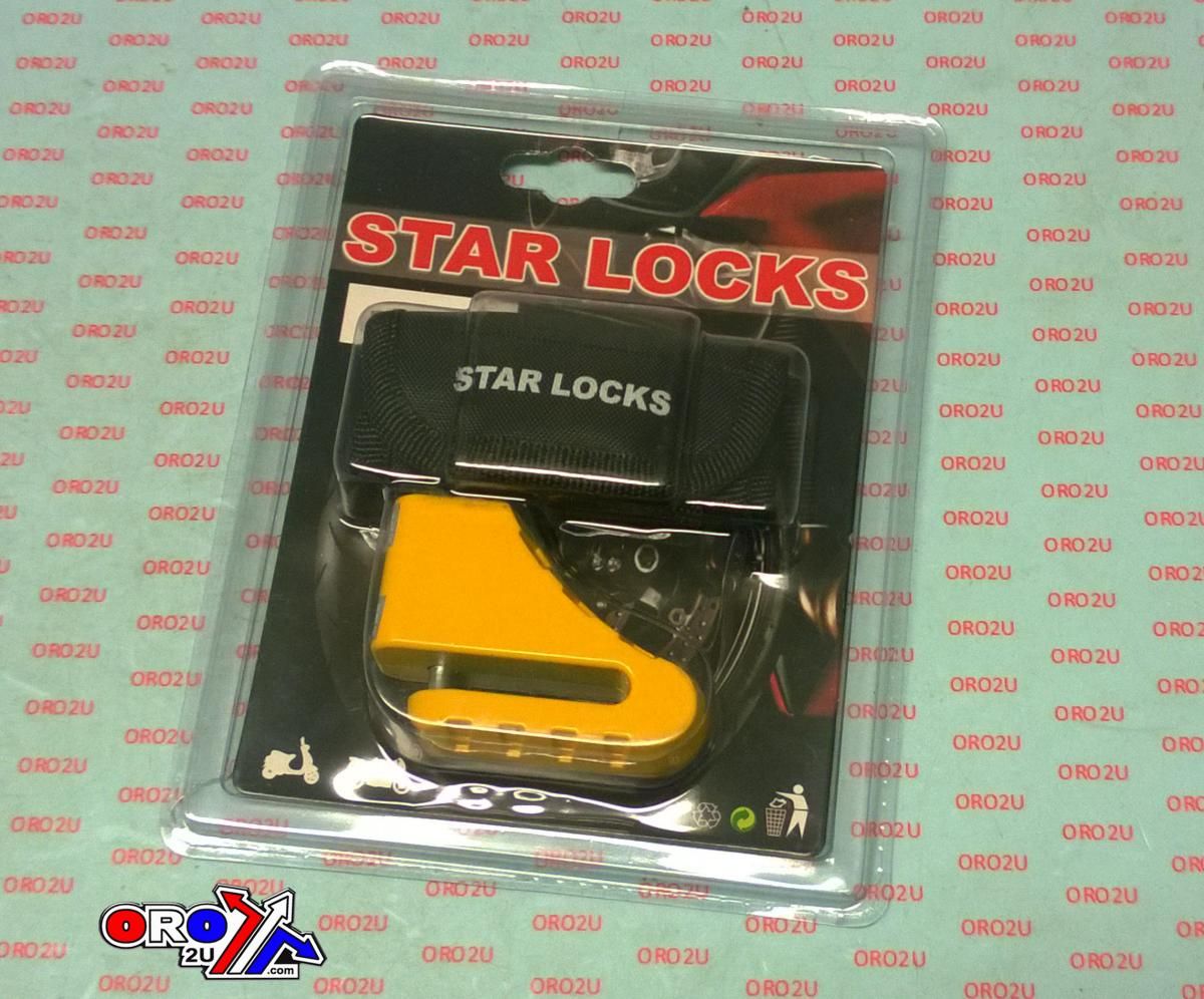 DISC LOCK SMALL YELLOW, Scooter Bike Bicycle Motorcycle Anti-theft Brake Rotor Disc Lock - Image 3