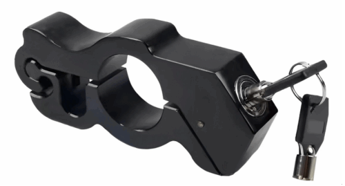 CNC ALUMINIUM HANDLEBAR GRIP LEVER LOCK â BLACKâ ANTI THEFT SAFETY DEVICE
