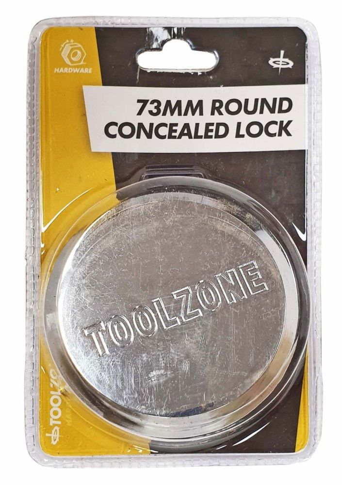 PADLOCK CONCEALED SHACKLE 73mm STEEL CHROME PLATED WITH 2 KEYS - TOOLZONE KDPLK108 - Image 2