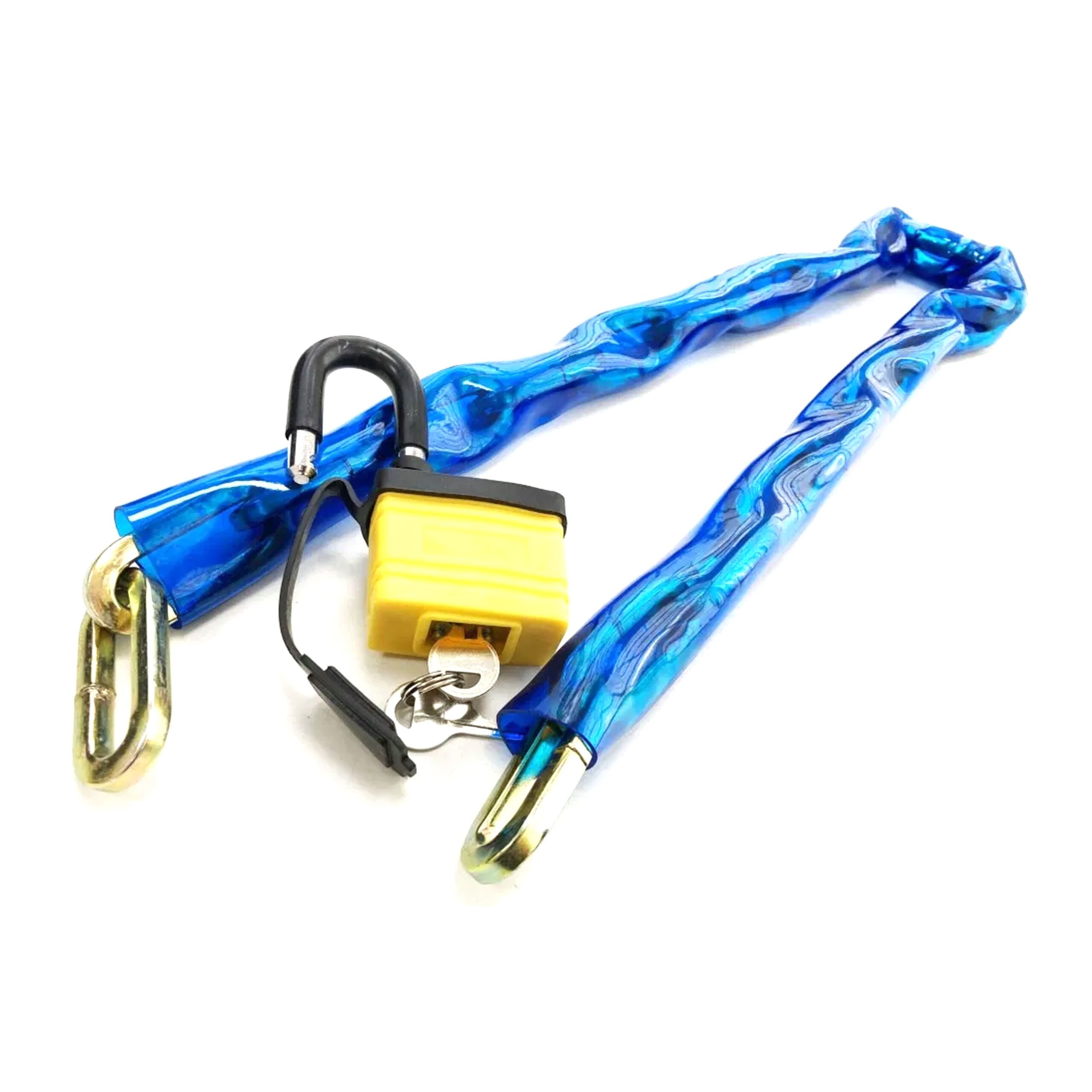 CHAIN PVC 1m x 8mm WITH 50mm LAMINATED PADLOCK - TOOLZONE KDPLK071 - Image 5