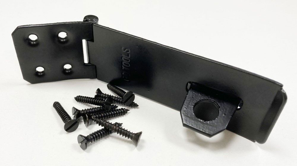 HASP AND STAPLE HEAVY DUTY 4" 100x38mm WITH 8 SCREWS - TOOLZONE KDPLK083