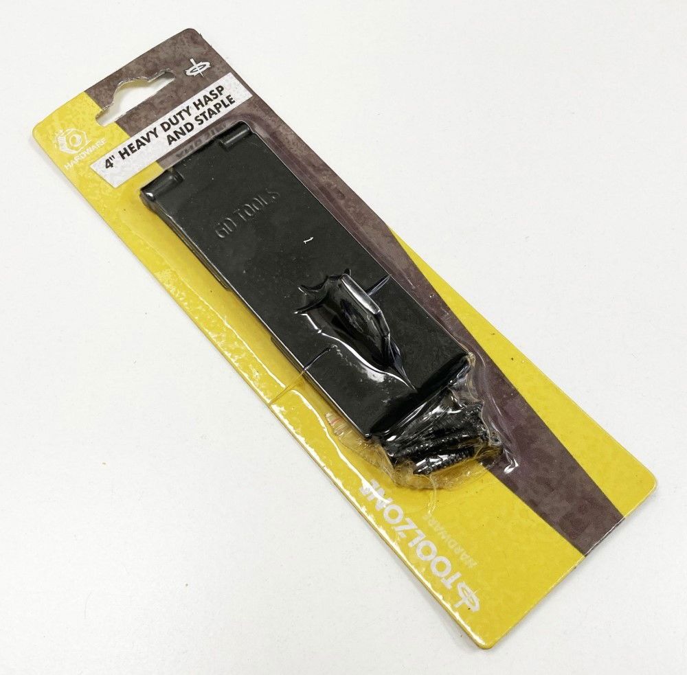 HASP AND STAPLE HEAVY DUTY 4" 100x38mm WITH 8 SCREWS - TOOLZONE KDPLK083 - Image 4