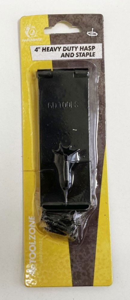 HASP AND STAPLE HEAVY DUTY 4" 100x38mm WITH 8 SCREWS - TOOLZONE KDPLK083 - Image 5