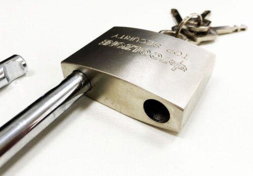 PADLOCK LONG SECURITY 60mm SOLID STEEL WITH 4 KEYS – TOOLZONE KDPLK024