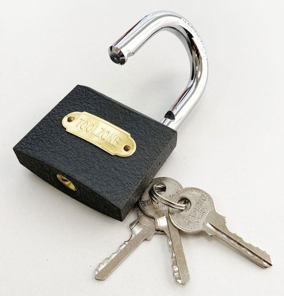 PADLOCK CAST IRON 63mm WITH 3 KEYS - TOOLZONE KDPLK030 - Image 4
