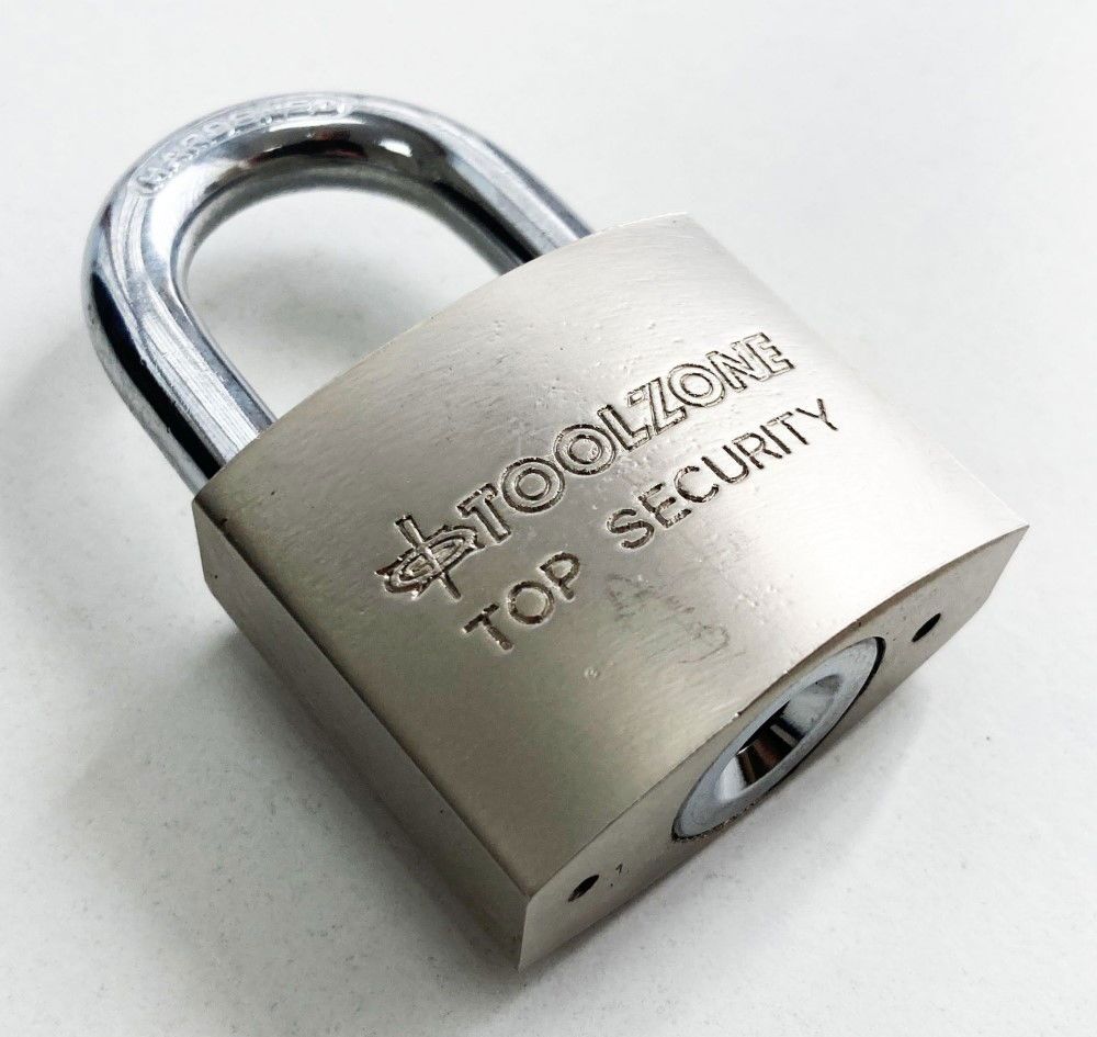 PADLOCK SECURITY 40mm SOLID STEEL WITH 4 KEYS - TOOLZONE KDPLK025 - Image 5