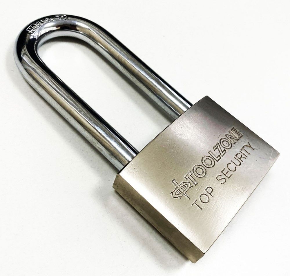 PADLOCK LONG SECURITY 60mm SOLID STEEL WITH 4 KEYS - TOOLZONE KDPLK024 - Image 5