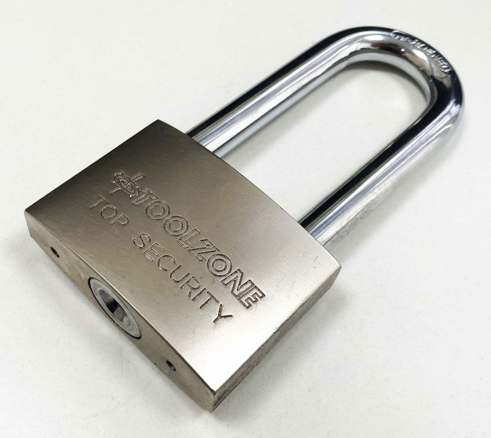 PADLOCK LONG SECURITY 60mm SOLID STEEL WITH 4 KEYS - TOOLZONE KDPLK024 - Image 8