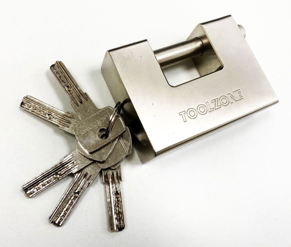 PADLOCK HEAVY DUTY CONTAINER 95mm SHANK 12.85mm WITH 5 KEYS - TOOLZONE KDPLK008 - Image 5