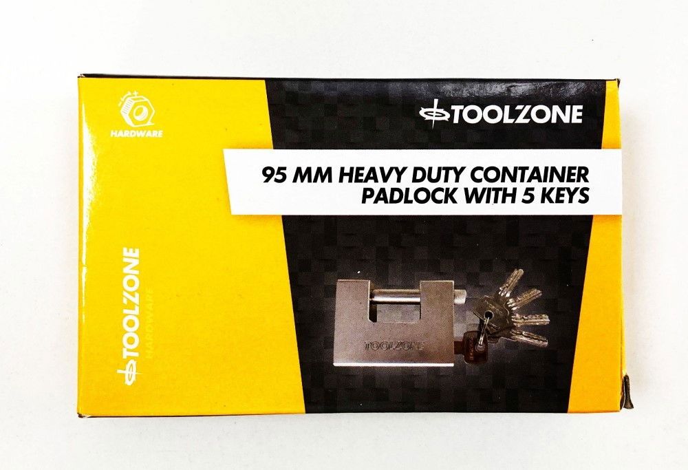 PADLOCK HEAVY DUTY CONTAINER 95mm SHANK 12.85mm WITH 5 KEYS - TOOLZONE KDPLK008 - Image 8