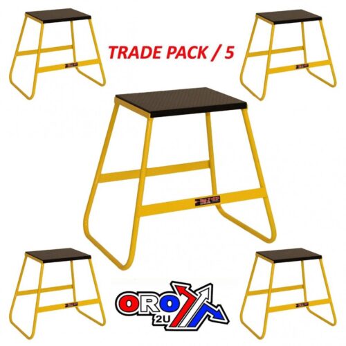 TRADE PACK 5 BIKE STANDS YELOW, 440mm TALL, LIGHT WEIGHT, MX, TRADE Â£16.50 EACH