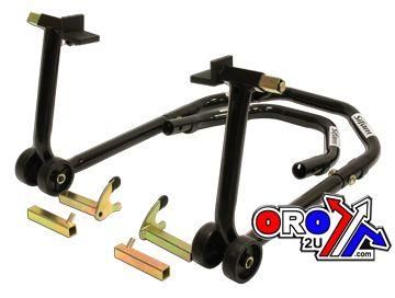 STAND UNIVERSAL BLACK, REAR ROAD BIKE PIT STAND