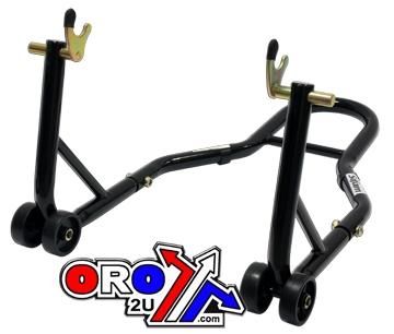 STAND UNIVERSAL BLACK, REAR ROAD BIKE PIT STAND